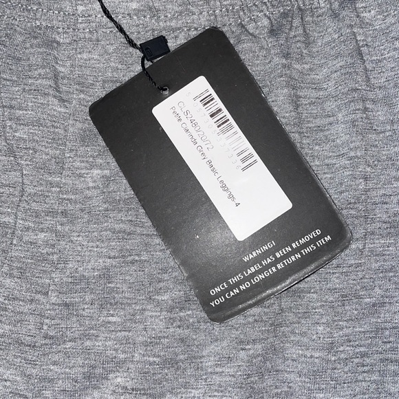 Petite Clarinda Grey Basic Leggings - Picture 2 of 2